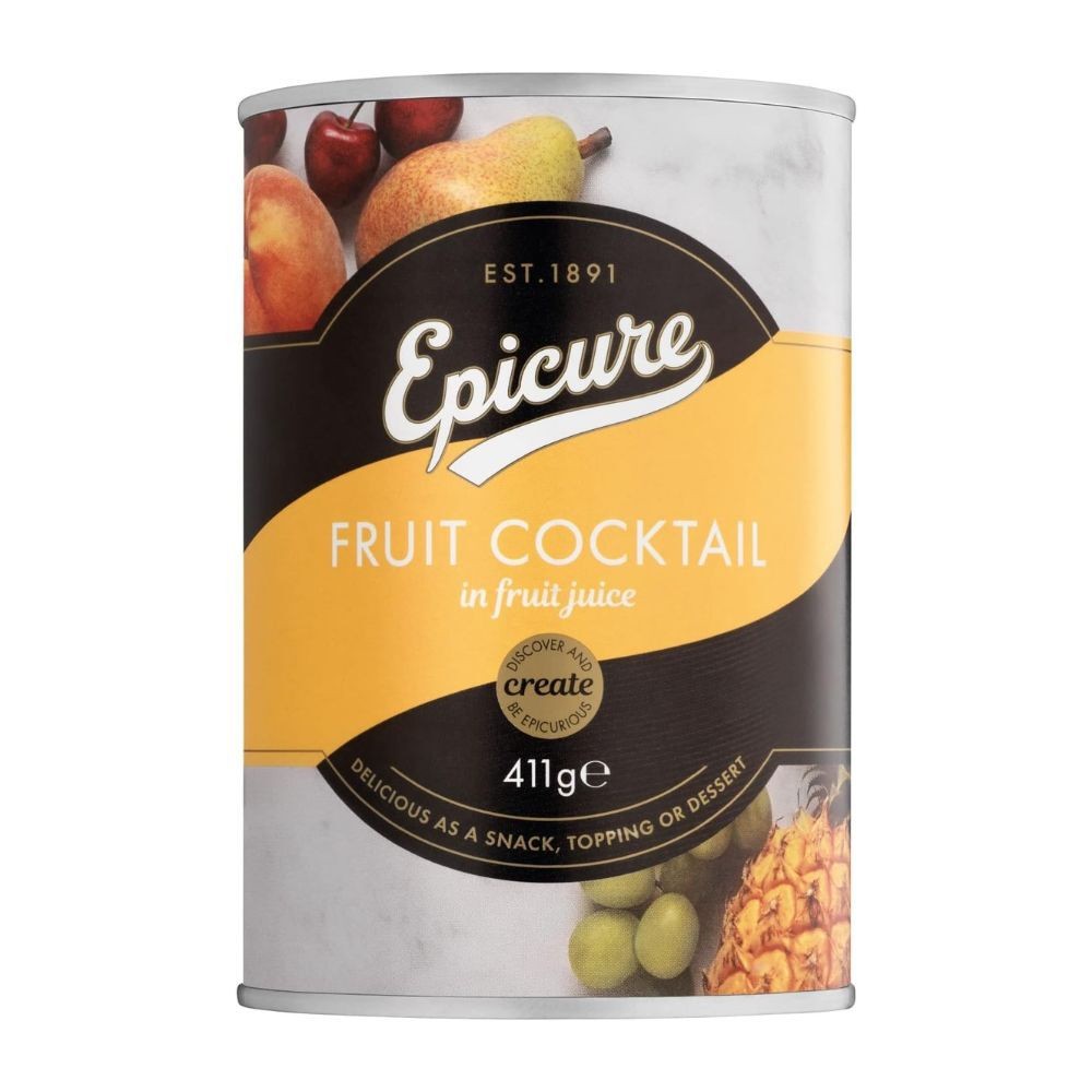 Epicure Fruit Cocktail In Fruit Juice 12x411g Tinned Fruit
