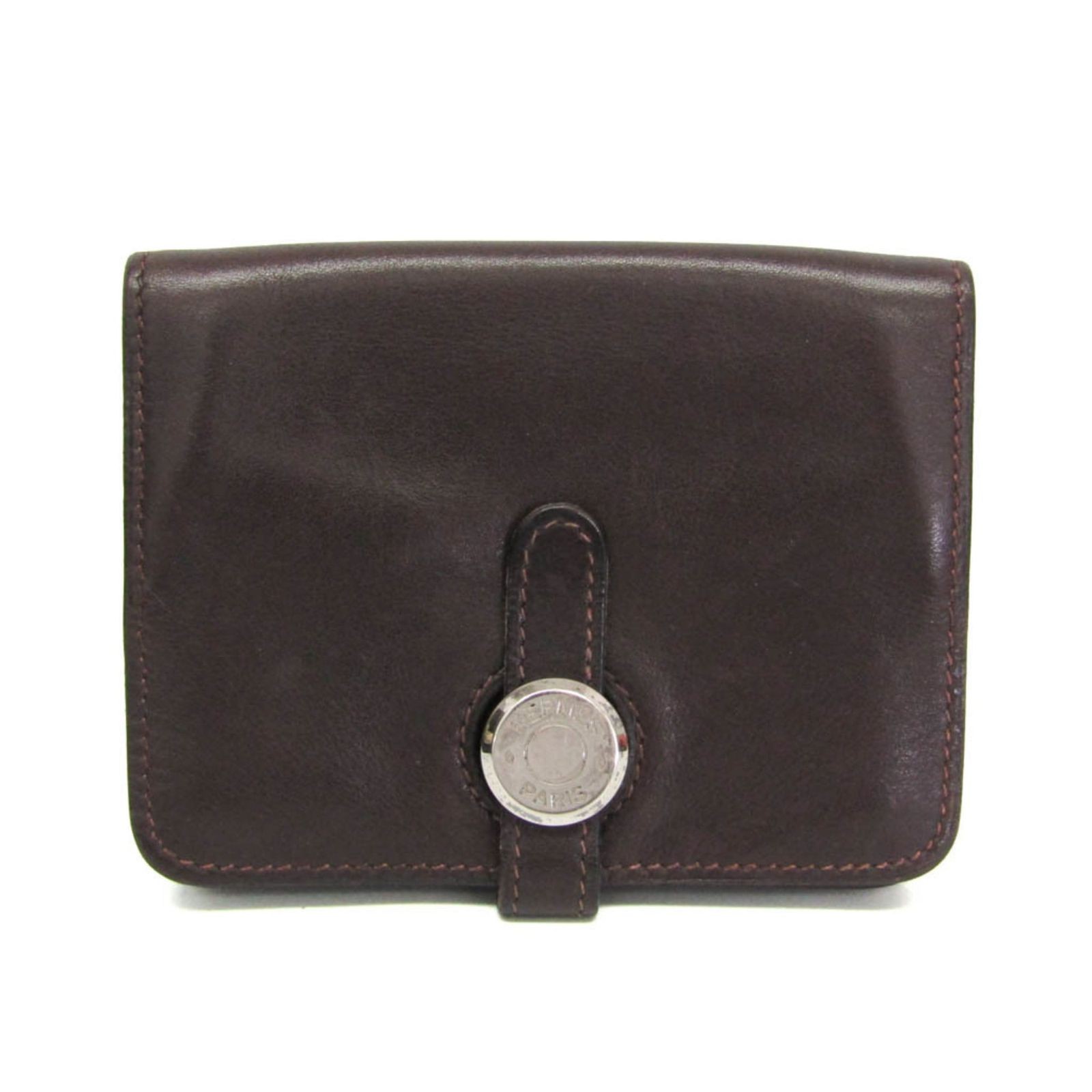 Hermes Dogon Swift Card Case Dark Brown