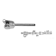 Terminale inox forcella Ø 10 mm - 1 PZ Osculati  - 05.191.10 - 0519110