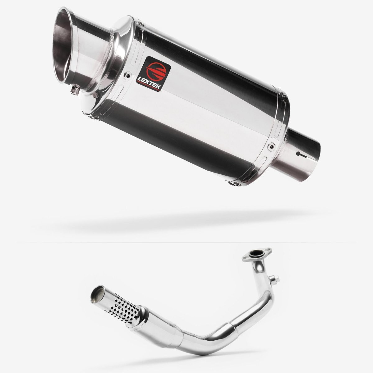 Lextek Stainless Steel YP4 Stubby Exhaust System 200mm for Lexmoto Enigma 125