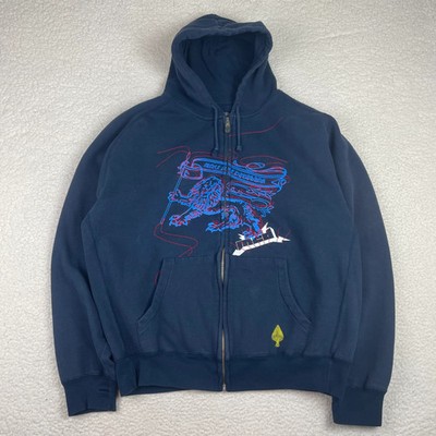Vintage More Core Division MCD Zip Up Hoodie M Y2k Surf Zipper Graphic Pullover