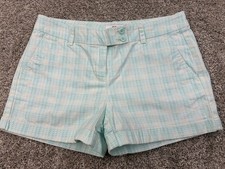Vineyard Vines Gingham Whale Dayboat Shorts Double Button Size 4 0398