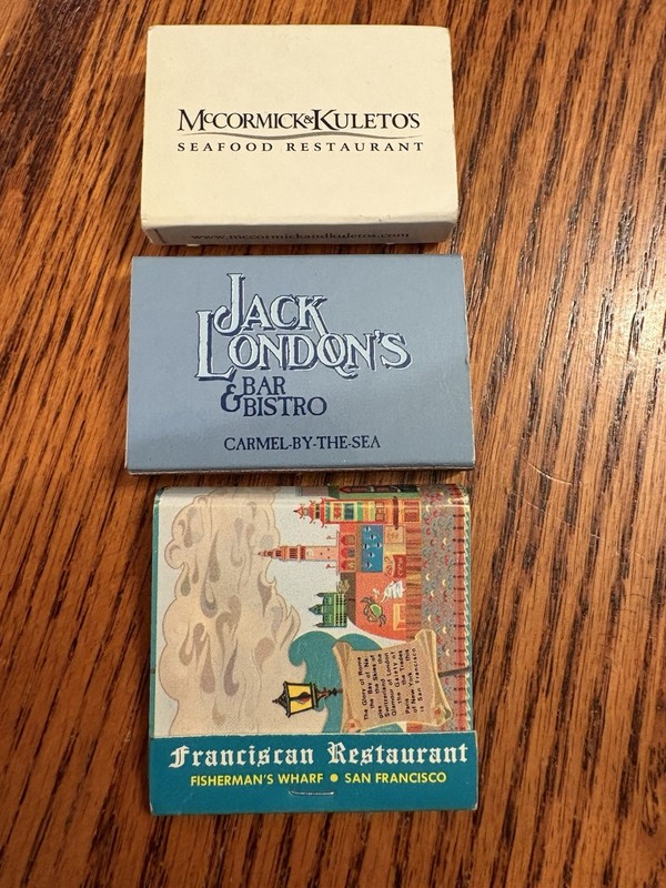 Franciscan Restaurant, Fisherman's Warf San Francisco CA, Unstruck Matchbook +2