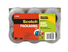 Scotch  Sure Start Packaging Tape, DP-1000RF6, 1.88 in x 900 in 48 mm x 22,8 m 