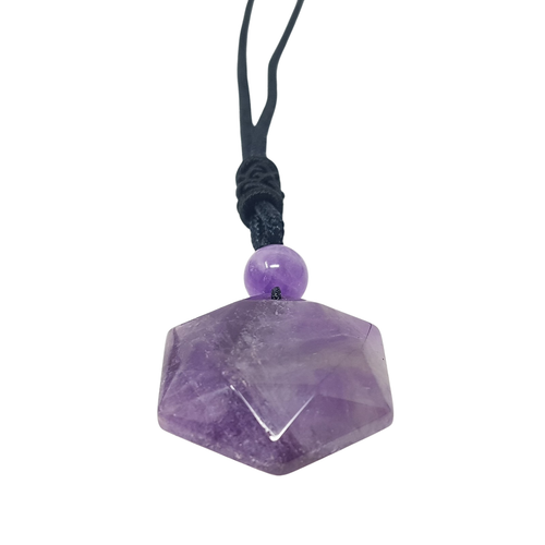 Collar de amatista Hexagrama Colgante Púrpura Piedra preciosa Protección... - Imagen 8 de 24