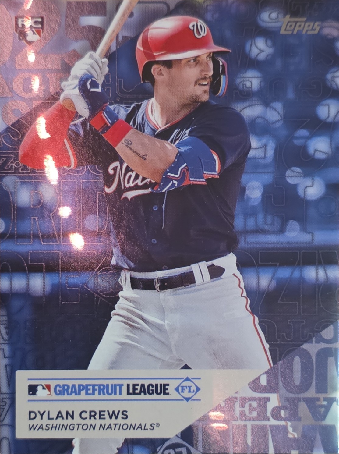 2025 Topps Training Grounds#TG-20 Dylan Crews Pink Foil