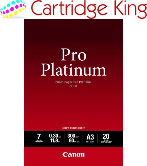 Canon PT-101 Pro Platinum Photo Paper A3 - 20 Sheets