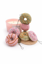 Crochet Keychain Cute Food Donut Knitted Car Keyring Bag Decorations Gifts