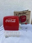 VINTAGE 1950'S TOY COCA-COLA SODA FOUNTAIN DISPENSER IN ORIGINAL BOX! USA Made