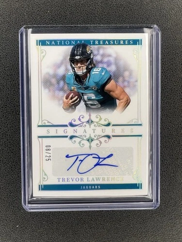 2025 Panini National Treasures Trevor Lawrence SSP /25 Signatures AUTO
