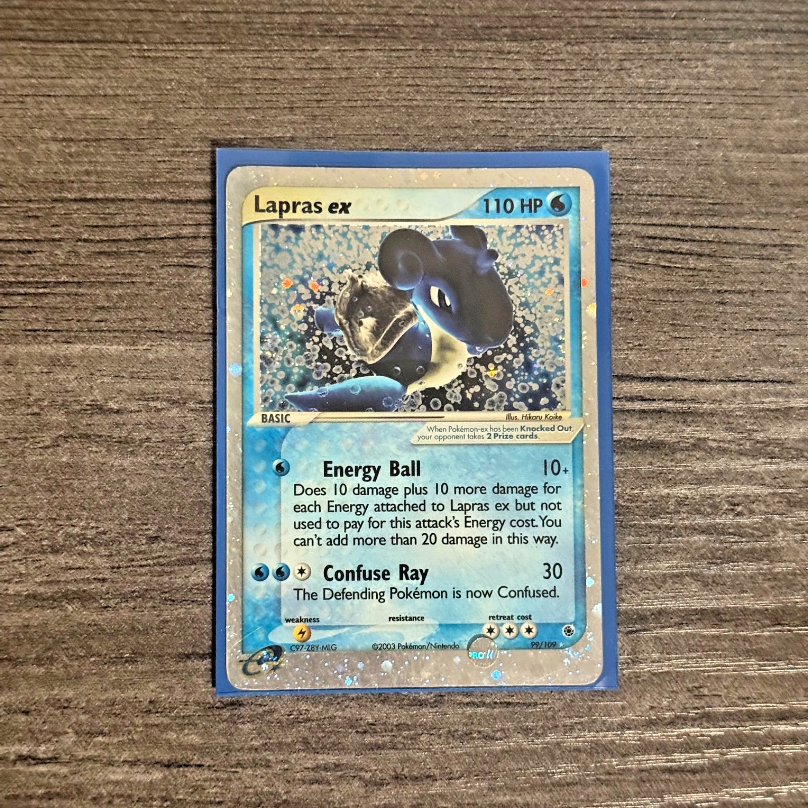 Lapras ex 99/109 Ruby and Sapphire Holo Pokemon Card Rare Great Condition