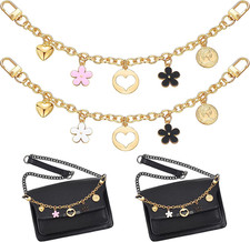 2 Pcs Bag Charms for Handbags, Purse Chain Strap Extender with Clasp for Womens,