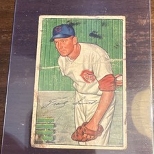 Bowman 1952 Frank Smith #186 Cincinnati Reds MLB Baseball Card Base Set Vintage