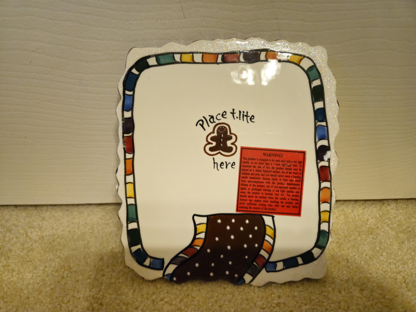 BLUE SKY CLAYWORKS CHRISTMAS CANDY CANE BUNGALOW HOUSE WITH BOX "ORIGINAL OWNER"