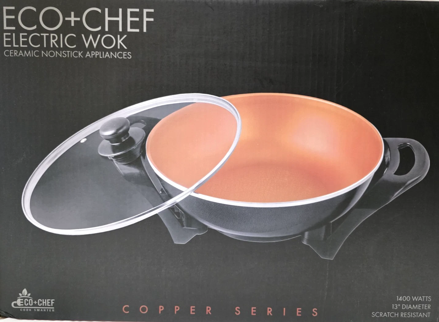 New 13 in Nonstick Electric Wok Ceramic Nonstick Free of PTFE and PFOA
Opens in a new window or tab