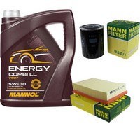 Inspektionspaket 5L Mannol Energy 5W-30 FüR Seat Toledo I 1.9 Tdi Cordoba Vario