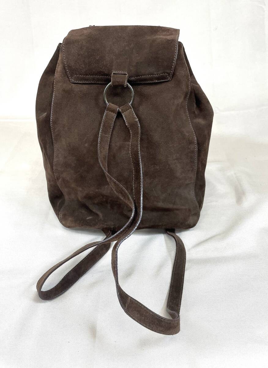 Rare   PRADA Unisex Full Leather Suede Backpack  Leather Backpack  Leather BAG C thumbnail 3