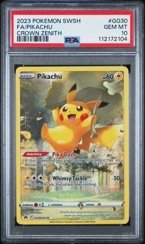 PIKACHU Crown Zenith Holo Galarian Gallery #GG30 PSA 10 Pokemon
