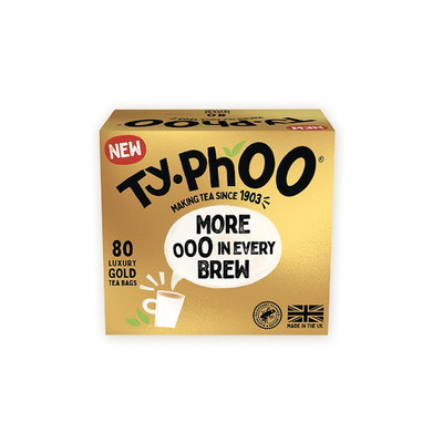Typhoo Gold (More in Every Brew) 80 Luxury Tea Bags (Pack of 1)