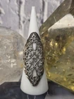 Sterling Silver Filigree Statement Ring Size 7.5 Vintage Openwork Scroll Design