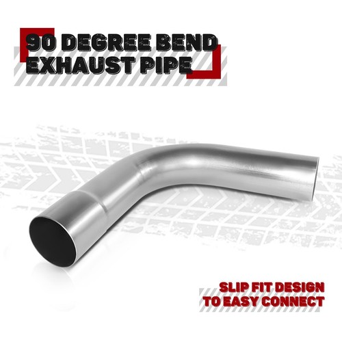 Universal Mild Steel 2.5" OD DIY Custom 90 Degree Bend Tubing Exhaust Pipe Kit - Picture 2 of 6