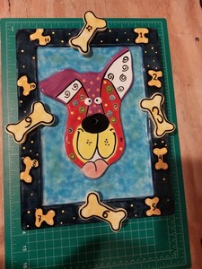 Dog Doggy Ganz Dottie Dracos Whimiscal Ceramic Clock Face Only Wall Hanging