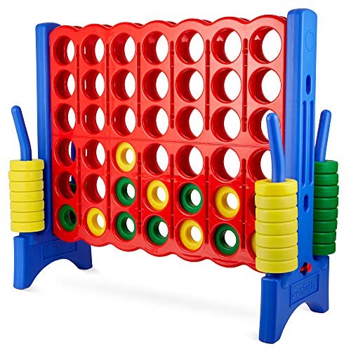 ИГРА GIANTVILLE GIANT 4 IN A ROW CONNECT ШИРИНОЙ 4 ФУТА И ВЫСОТОЙ 3,5 ФУТА - Синий /красный