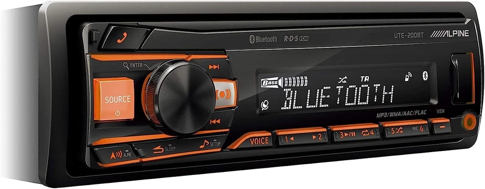 Autoradio Alpine UTE-200BT 1 DIN per Auto Bluetooth con Ingresso USB 4x50W - Immagine 3 di 4
