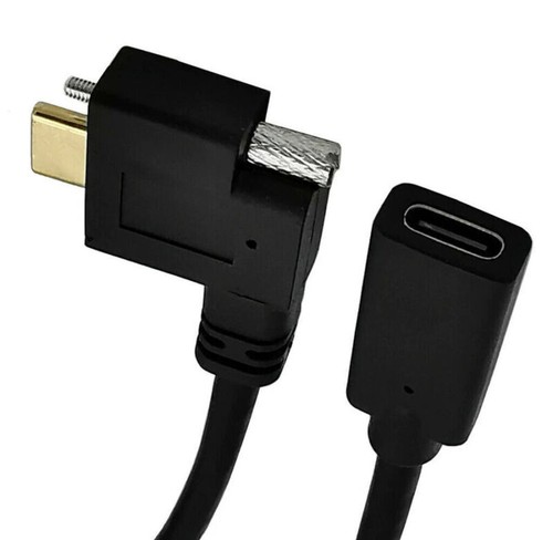 USB C Screw Panel Mount Cable 10Gbps | Male to Female | 1m - Picture 2 of 7