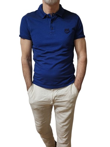 Kenzo Baumwoll-Poloshirt mit Tiger-Logo in Navy Authentic. Größe S (M) - Bild 3 von 11