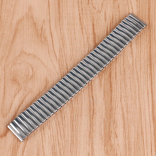 Cinturino per orologio flessibile argento 18 mm acciaio inox cinturino per orologio + barre a molla - Foto 8 di 12