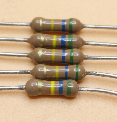 100 Resistenze A Pellicola Di Carbonio 1/2 Watt 1M Ohm ±5% - Axiali