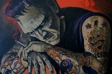Heart Breaker Mike Bell Frankenstein Fine Art Print Tattoo Custom Art Lithograph