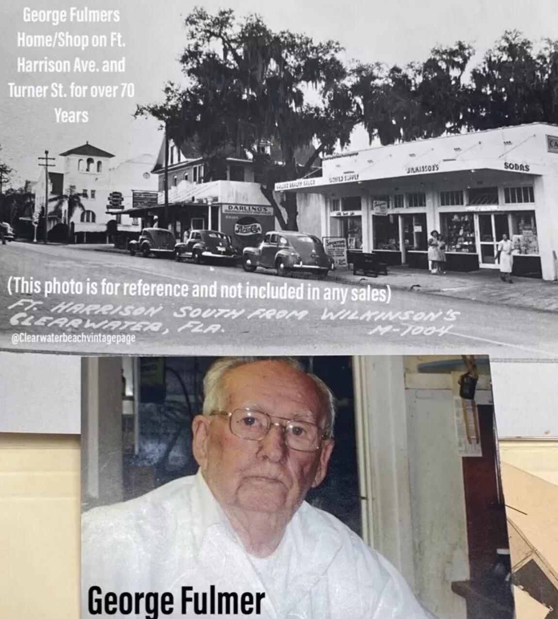 VTG 8x10 B&W Photo 1970s CLEARWATER FLORIDA Airplane Planes Aircraft Airpark COA