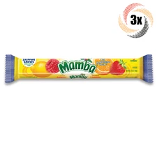3x Packs Mamba Original Assorted King Size Fruit Chews | 24 Chews Each | 3.73oz