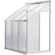 Large Walk In Greenhouse Polycarbonate Lean to Garden Shed for Plants Outdoor