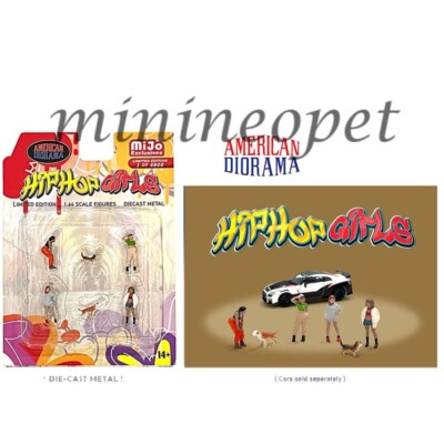 AMERICAN DIORAMA DIECAST FIGURES 1/64 HIP HOP GIRLS 4 SET AD-76505