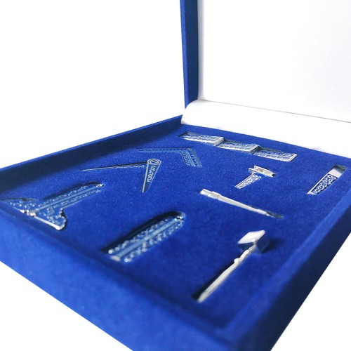 Masonic Freemasons Working Tools Set Miniature Gift Box size - Picture 2 of 3