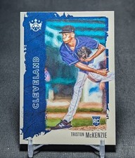 Triston McKenzie Rookie RC 2021 Diamond Kings Card #130 Cleveland Guardians. rookie card picture