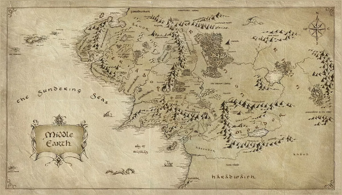 middle earth map lord of the rings