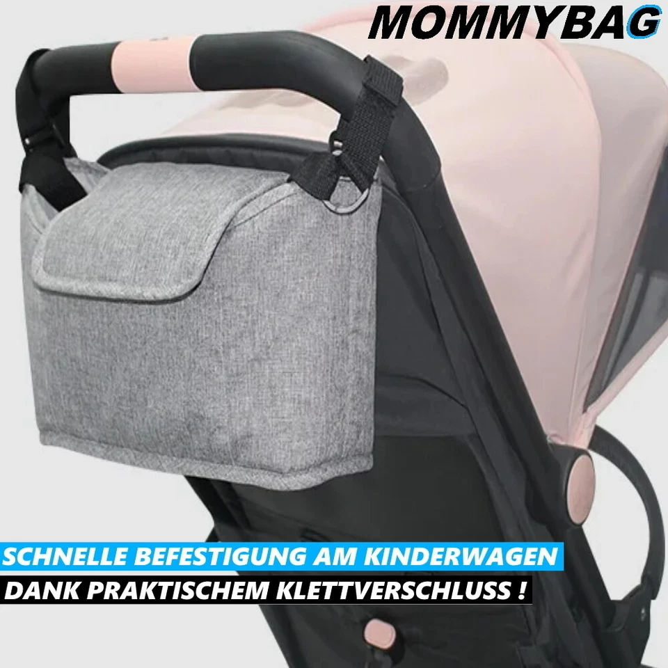 Mommybag Sac À Poussette Organisateur De Poussette Sac À Langer Gris - Photo 4/4