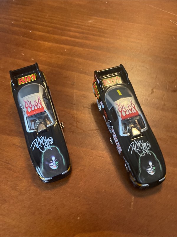 KISS Johnny Lightning Peter Criss Set. Dragster With Letter And Without.