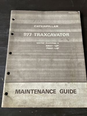 CAT Caterpillar 977 Traxcavator Maintenance Shop Manual Guide Book 46H 76H