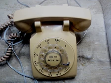 Western Electric Model C/D 500 Beige Bell System Rotary Dial Phone 2-65 Untested