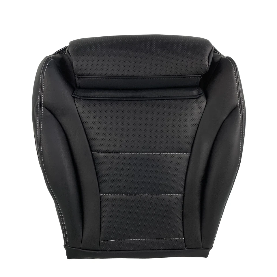 Fit 2015 to 2021 Mercedes C300 Sedan Driver Bottom Leather Seat Cover In Black Foto 2 de 4