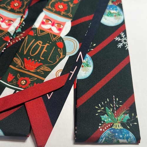 Two Thin Christmas Purse Scarves/ Hair Ties / Scarves- #863 - Picture 2 of 6