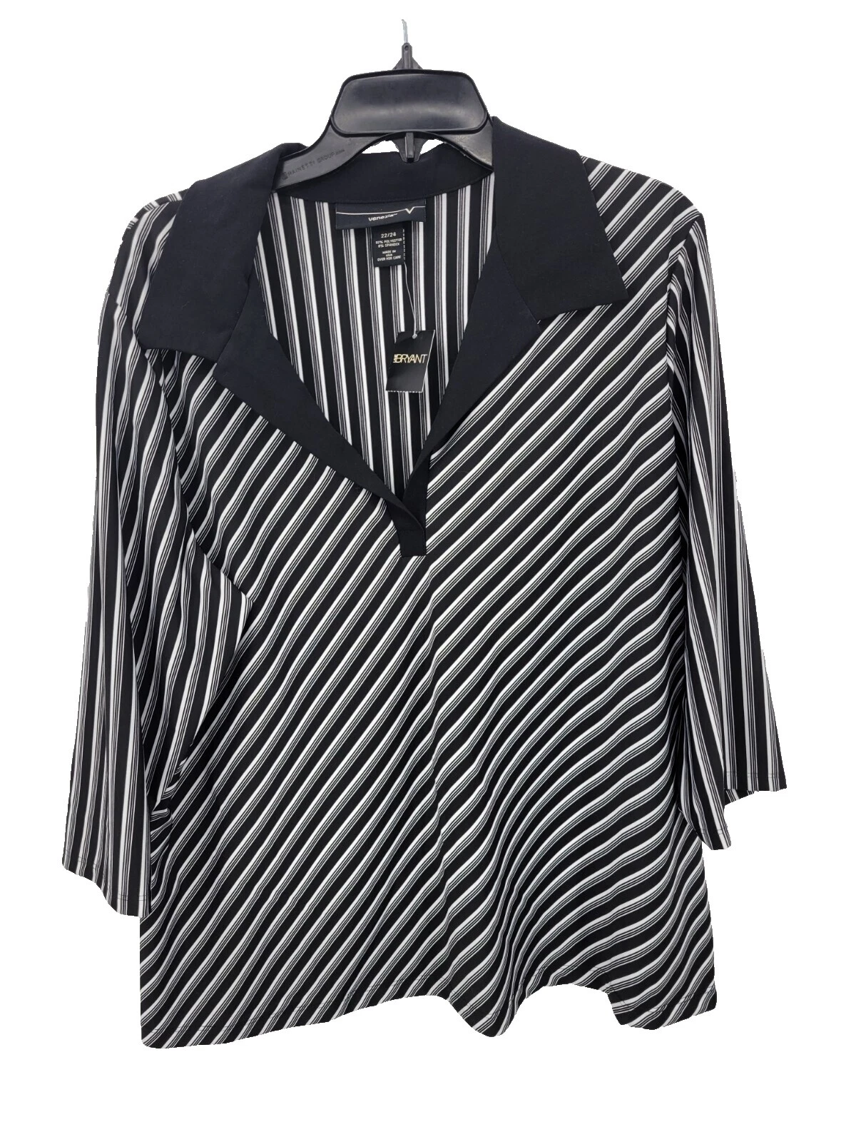 Venezia Striped Plus Size Tops for Women