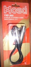 Hosa YXF-302 2-Female XLR to Stereo 3.5MM Right Angle 2 Ft.