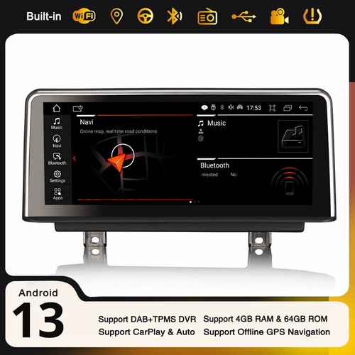 10.25" GPS DAB+ Android 14 Autoradio BMW 3/4 Serie F30 F31 F34 F32 F33 F36 M3 M4 - Foto 1 di 13