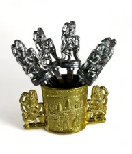 CAMBODIA Miniature Decorative Spoons Souvenir Set In Box